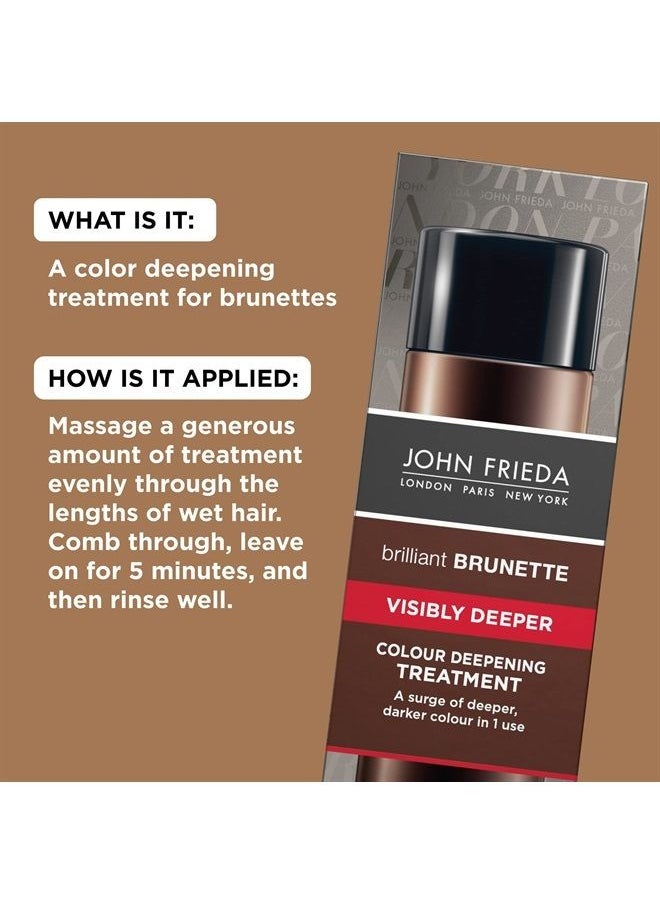 John Frieda - Brilliant Brunette Hair Color Deepening Treatment, for Cocoa Infused, Darker Color, 4 oz, with Evening Primrose Oil (Pack of 2) - Image 1