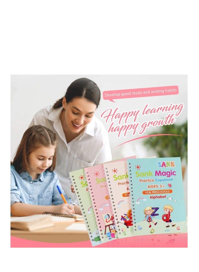 Tegrilo كتاب تدريبي مكون من 4 قطع من FN-Sank Magic للأطفال مع قلم - Image 4