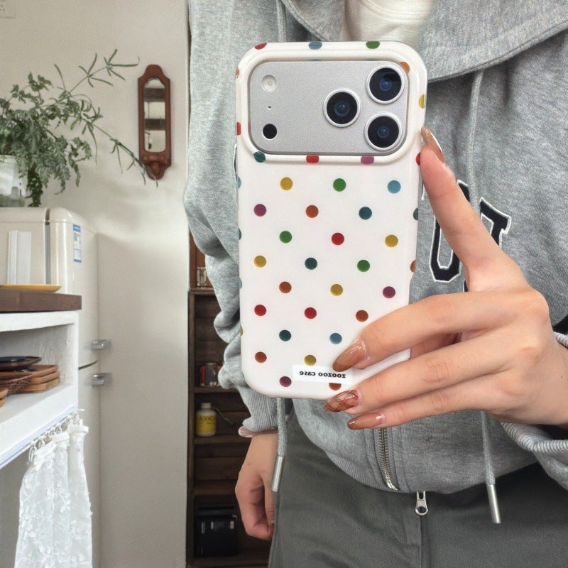 Drop Protection iPhone 14 Scratch Resistant Silicone for 14 Plus 14 Pro 14 Pro Max with Polka Dot in Multicolour Polka Dot - Image 4