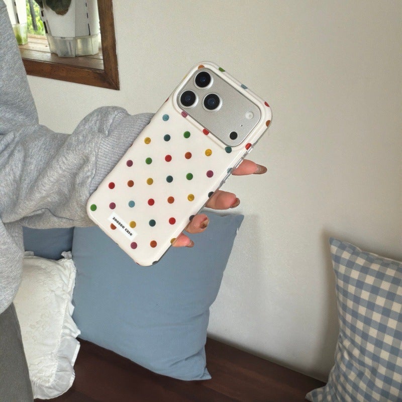 Drop Protection iPhone 14 Scratch Resistant Silicone for 14 Plus 14 Pro 14 Pro Max with Polka Dot in Multicolour Polka Dot - Image 2