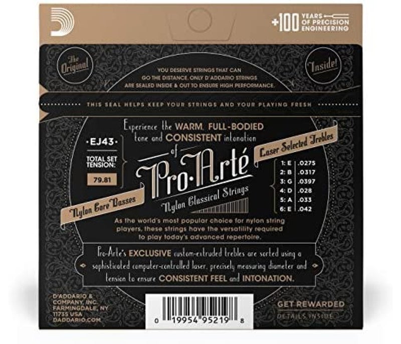 Daddario EJ43 Pro-Arté Nylon Classical Guitar Strings - Light Tension - Image 2