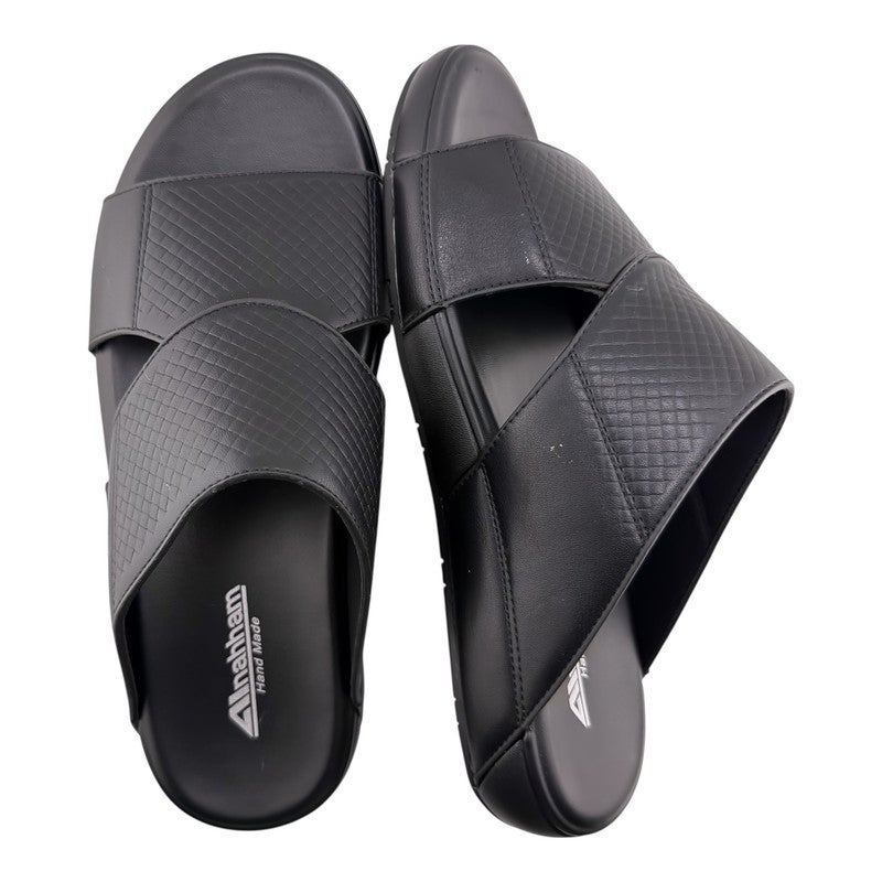 AET A E T Handmade Arabic Sandals For Men | Outdoor Mens Slippers | Everyday Flip Flops Open Toe | Arabic Genuine Leather | New Arabic Design | Matching Color Footbed | Comfortable & LightWeight - Image 2