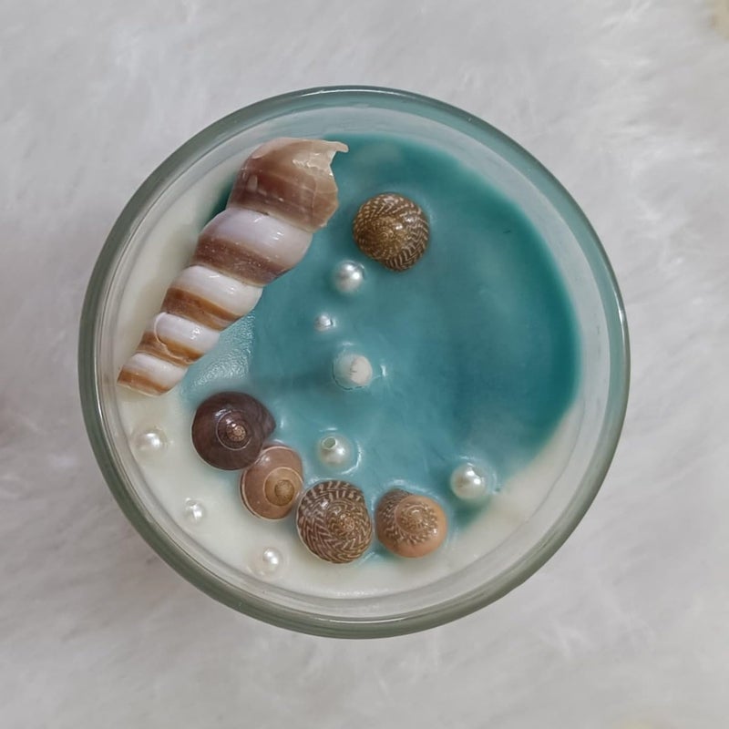 Pink Lotus Pink Lotus Beach Theme Soy Wax Candle Premium ScentedRefreshing Aromatherapy Candle Natural Essential Oils Hand Poured for Relaxation Fresh Ambience LongLasting EcoFriendly GiftReady Candle 