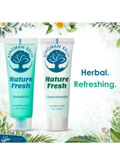 BERGMAN KELLY - Travel Shampoo And Conditioner Set - 1 Fl Oz, 100 Pieces, Nature Fresh - Delight Your Guests With Refreshing & Soothing Hotel Toiletries And Guest Hospitality In Bulk  - Image 3