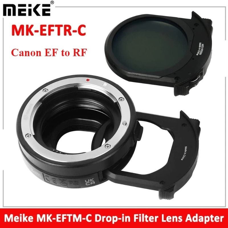 Meke Meike Meke Mk-eftr-c Auto Focus Lens Mount Adapter Ring for Canon Ef/ef-s to EOS M with Variable ND and UV Filter - Image 1