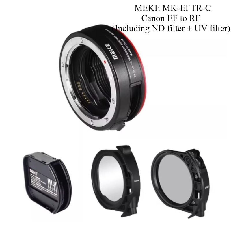Meke Meike Meke Mk-eftr-c Auto Focus Lens Mount Adapter Ring for Canon Ef/ef-s to EOS M with Variable ND and UV Filter - Image 2
