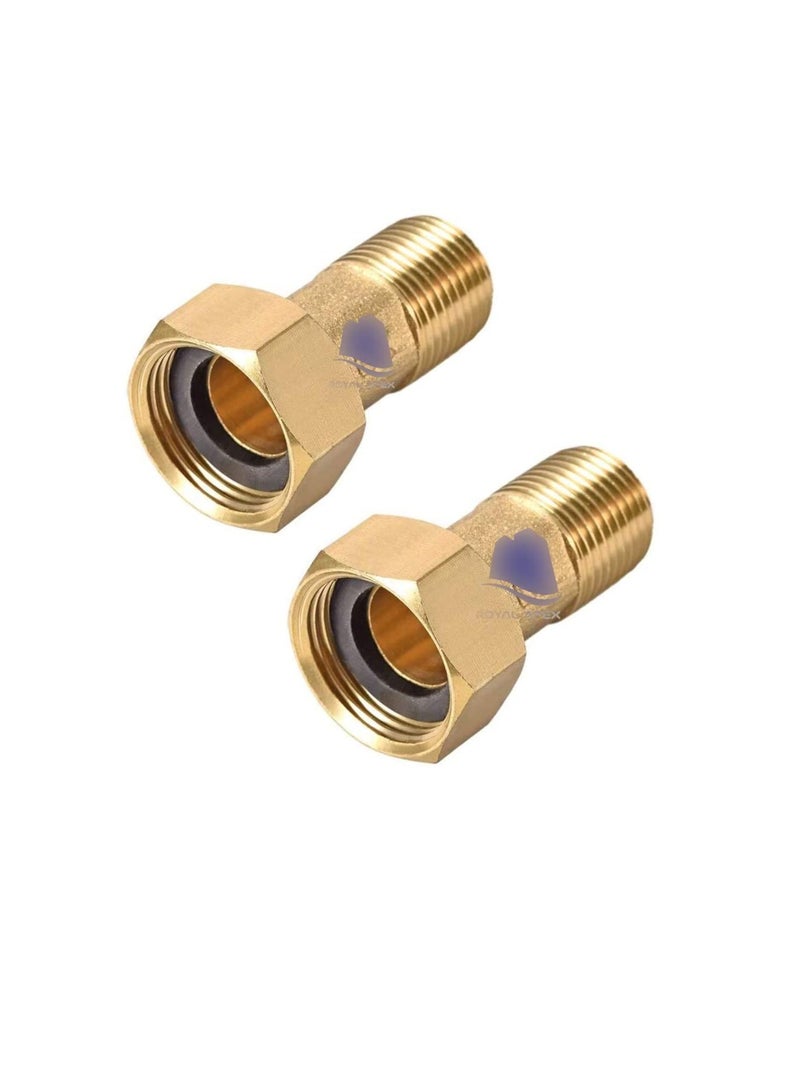 تركيب مواسير نحاسية حلمة عرافة G1 / 2 ذكر x G3 / 4 أنثى موصل ملولب عداد المياه اقتران 45 سنتيمتر 2 قطعة  - Image 1