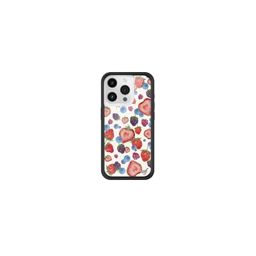Wildflower Cases Compatible with iPhone 16 Pro Protective Black Bumper 65ft Drop Test Certified Women Owned Small Business Berries Aesthetic Classic Popular Trendy Fruit Tart - Image 1