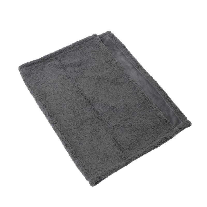 Grey Pet Blanket Soft Fleece Sleeping Mat Portable Lightweight for Home and Travel - Image 2