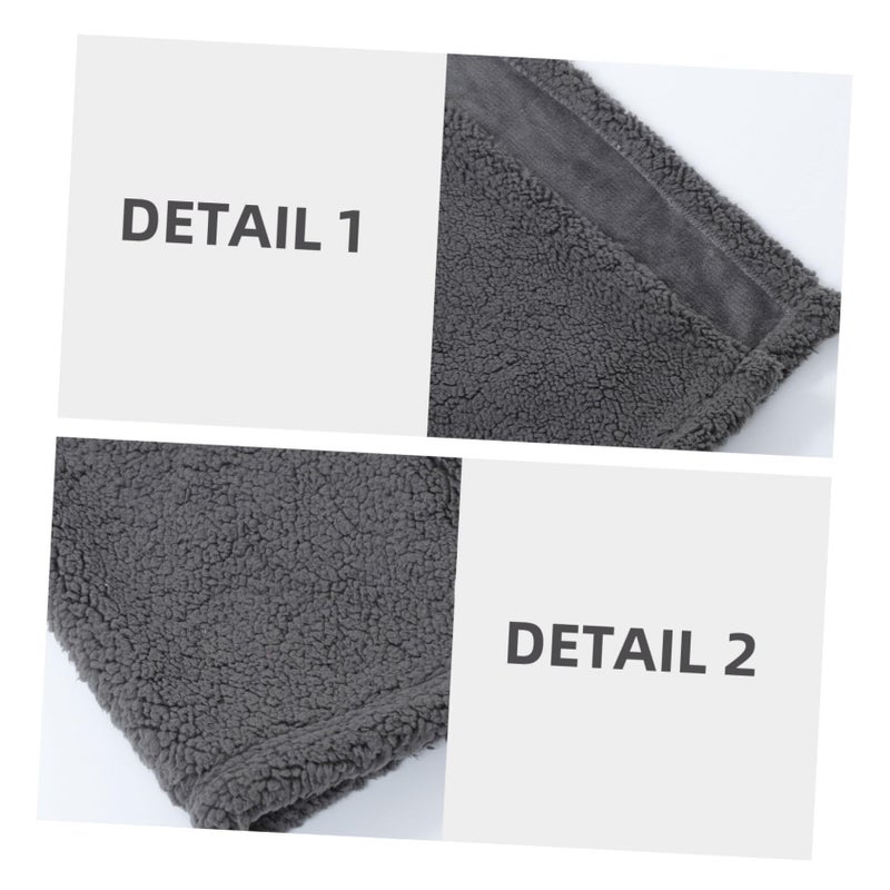 Grey Pet Blanket Soft Fleece Sleeping Mat Portable Lightweight for Home and Travel - Image 4