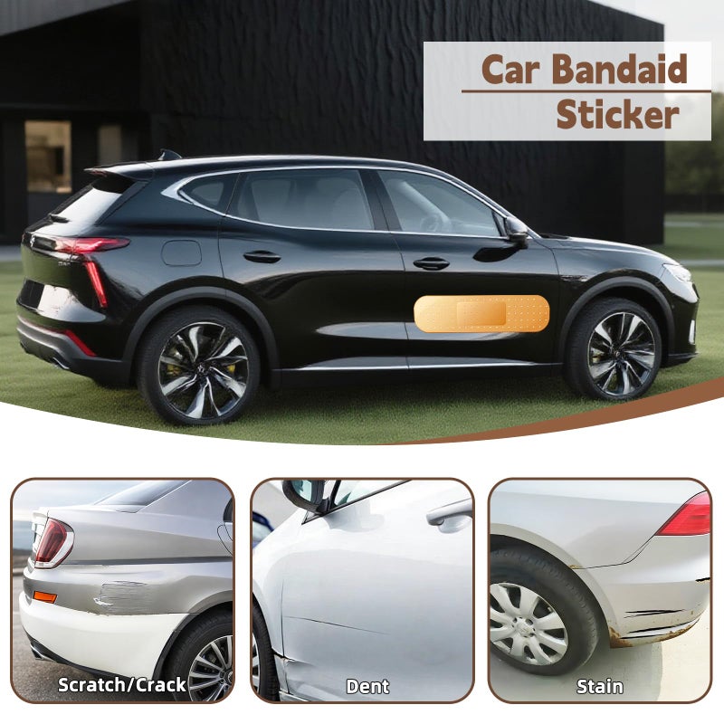 UYUOO 2PCS Car Bandaid Sticker 24 x 6.6 Inches Giant Bandaid Sticker, Car Accessories Funny Band aid Stickers for Car Damage to Cover Crack, Damage, Scratch and Dent - Image 3
