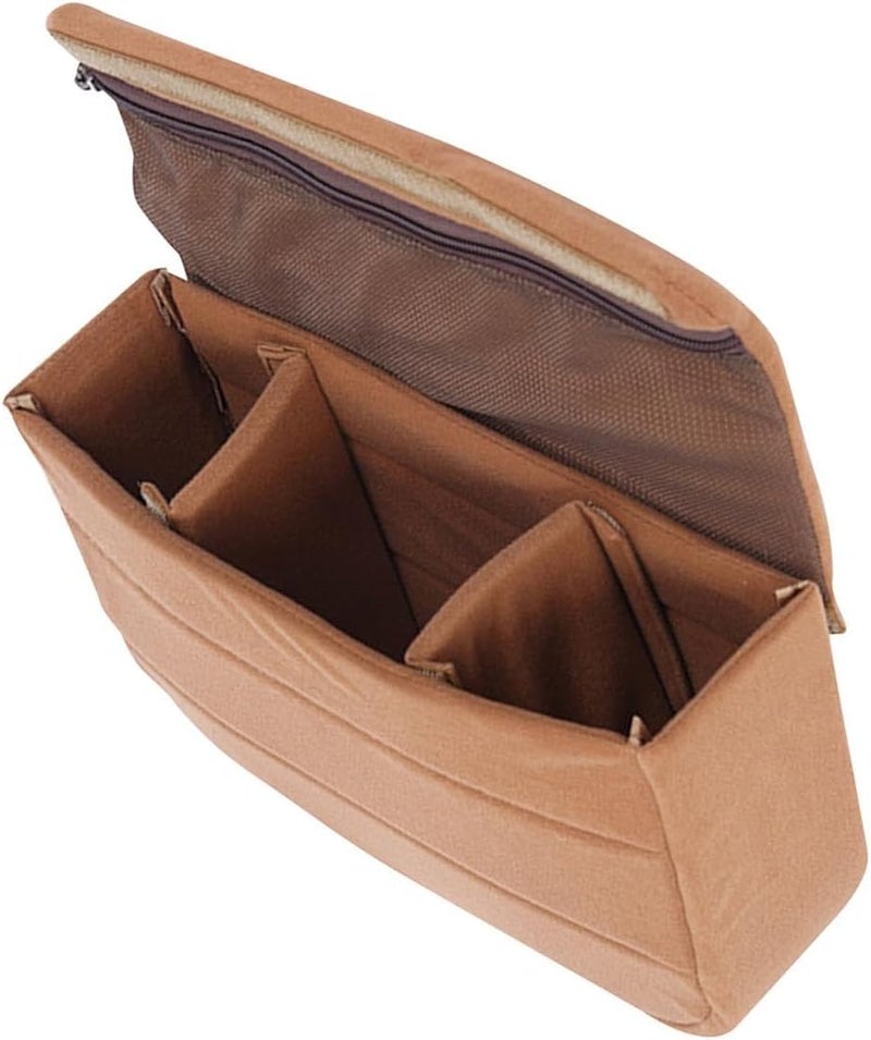 DSLR Camera Insert Bag - Thick Padded Waterproof Case, 33.5x8x21.5cm (13.2x3.1x8.5in), Khaki - Image 1