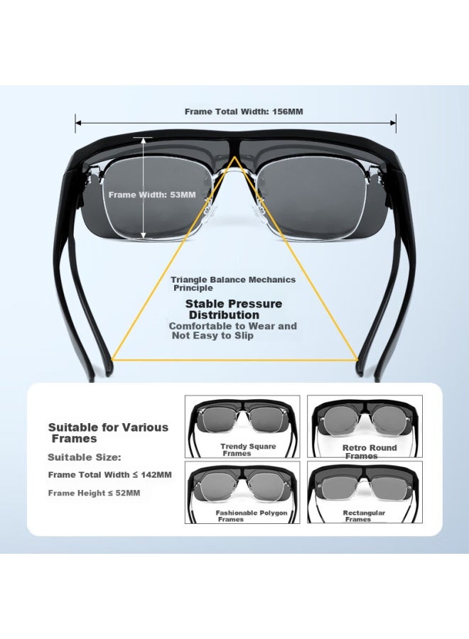 Vegoos Day And Night Polarized Myopia Sungl Clip-on, Anti-glare Night Vision Gl For Driving And Cycling - Image 4