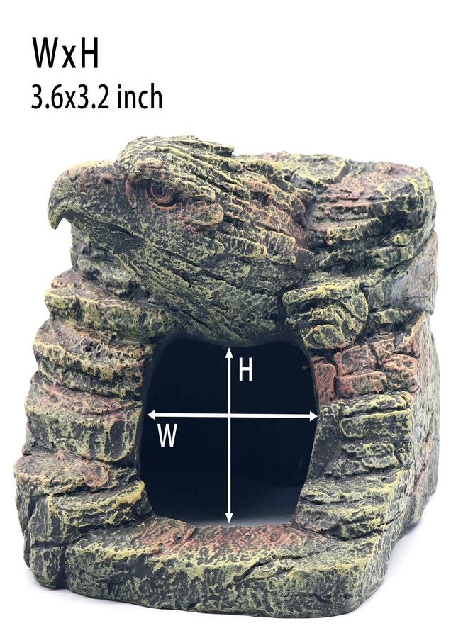 relaqcc Reptile Rock Basking Platform, Gecko Hide Cave Hiding Place, Snake Cave and Hides for Reptiles, Amphibians, and Small Animals, Lizards (Type-D（Small）) - Image 4
