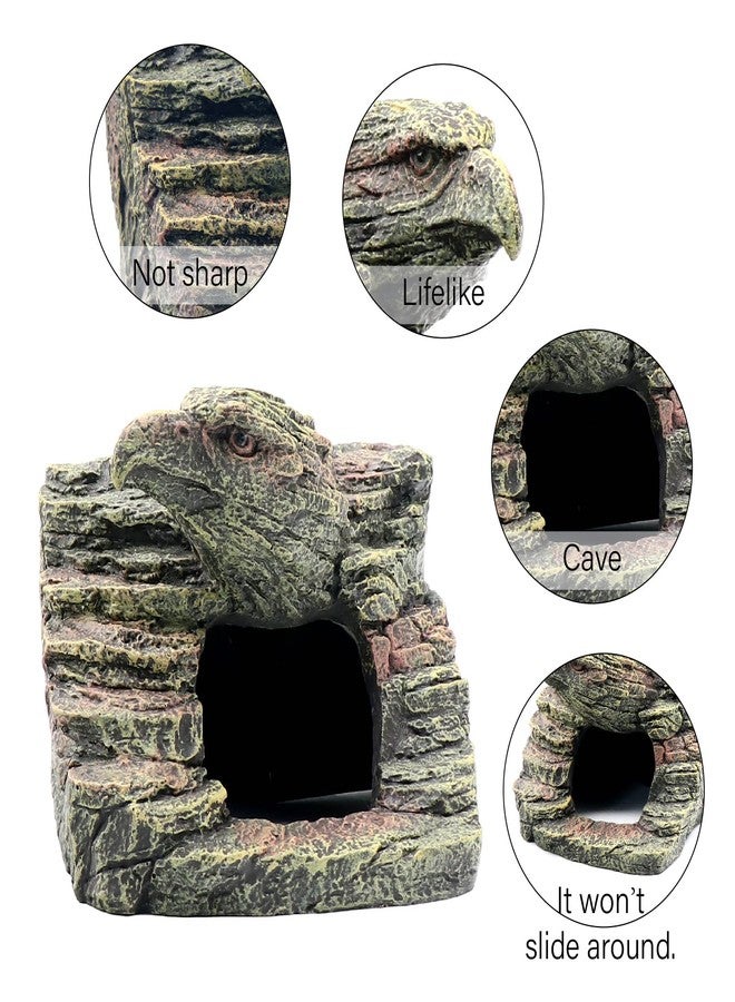 relaqcc Reptile Rock Basking Platform, Gecko Hide Cave Hiding Place, Snake Cave and Hides for Reptiles, Amphibians, and Small Animals, Lizards (Type-D（Small）) - Image 2