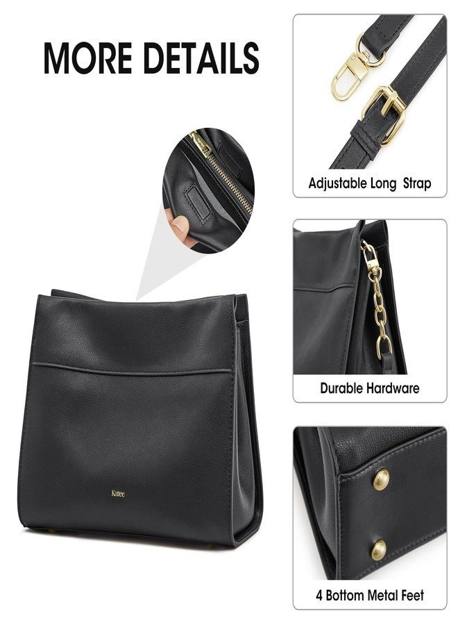 Kattee Leather Purses and Handbags for Women, Small Crossbody Bags for Women, Top Handle Hobo Shoulder Bag with 2 Straps - Image 5