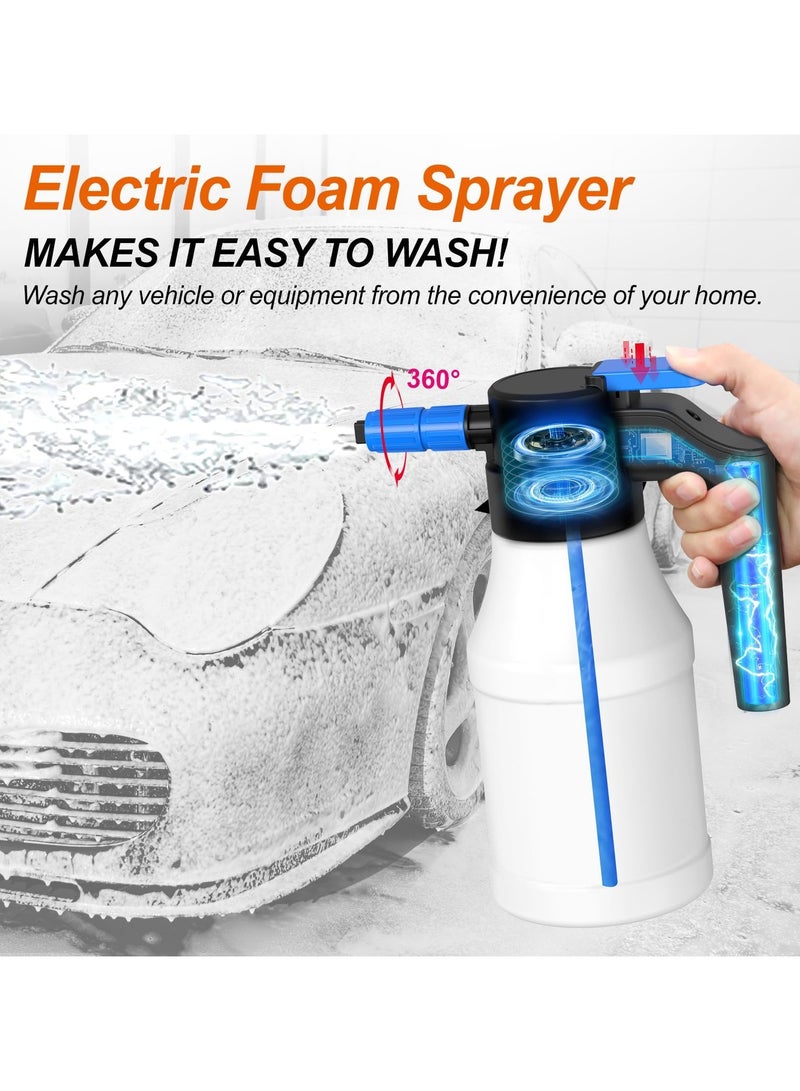 Bukela Car Foam Sprayer, Electric Pressurized Foam Sprayer, Foam Sprayer, Car Wash Foam, Adjustable Foaming Car Wash Sprayer, Suitable for Home, Garden Car Beauty Cleaning, Car Accessories (1.5 L) - Image 4