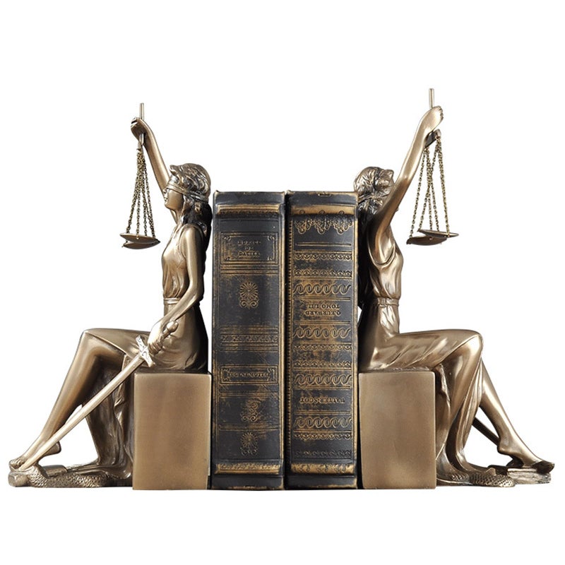 تمثال العدالة السيدة كدعائم كتب زخرفية ديكور منزلي تماثيل إلهة رومانية هدايا أفضل للمحامين وطلاب القانون 10 × 5 × 4 بوصة