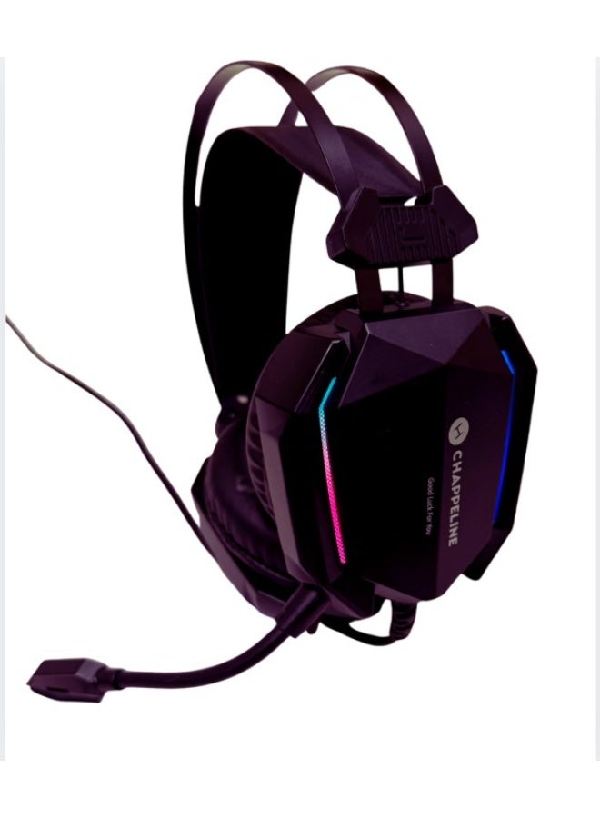 CHAPPELINE Gamez Bluetooth Gaming Headset, 20Hz Frequency Response, 42+3% Microphone Sensitivity, 200mA Power Supply, LED Lighting, 50mm Speakers, Skin-Friendly Protein Ear Tips special PC - Image 1