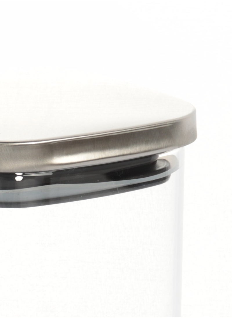 HOMEVEO - Clear glass container with elegant design - modern and ideal food storage - Image 1