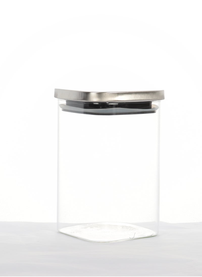 HOMEVEO - Clear glass container with elegant design - modern and ideal food storage - Image 1