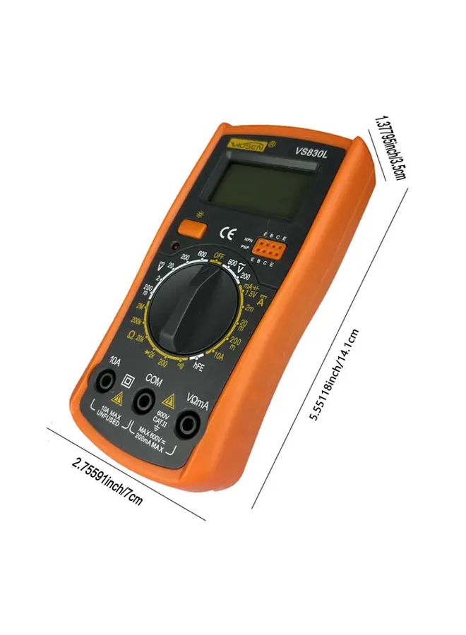 Red Digital Multimeter Tester DC AC Voltmeter Amp Ohm Voltage Current Continuity - Image 3