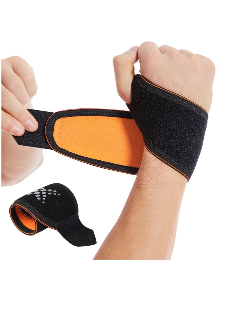SOLARAE 2 Pack Wrist Compression Strap and Brace, Sport Wrist Support for Women and Men â€“ Ideal for Work,Fitness, Weightlifting, Yoga, Sports,Tendonitis â€“ Adjustable Splint Fits Right and Left Hand - Image 1