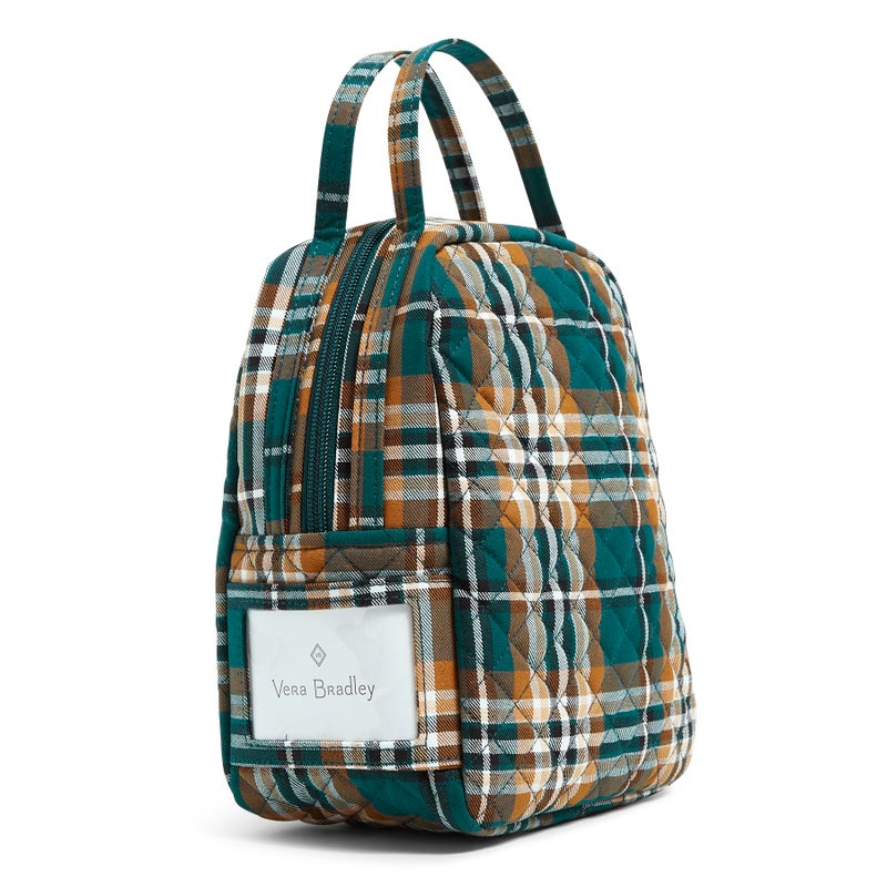 Vera Bradley Women'S Cotton Lunch Bunch Lunch Bag  Orchard Plaid  One Size - Image 2