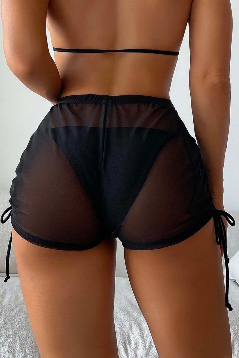 Angelsin Tulle Beach Shorts Pareo Cover Up Kimono - Image 2