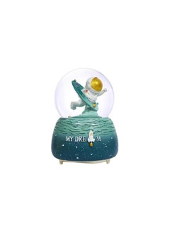 Party with Emma Snow Globe for Kids Spaceship Unicorn Snow Globes with Musics Led for Girls Granddaughters Babies Birthday (Astronaut Green)  - Image 1