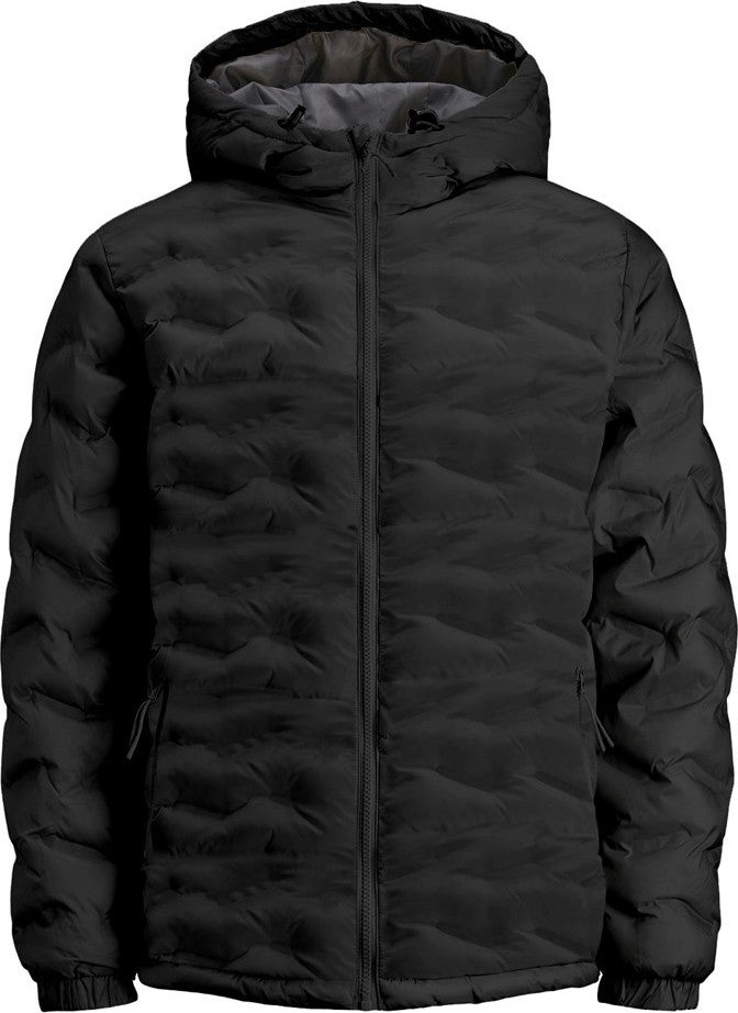 Jack Jones Jcowın Quilted Men's Black Coat 12250429-Black