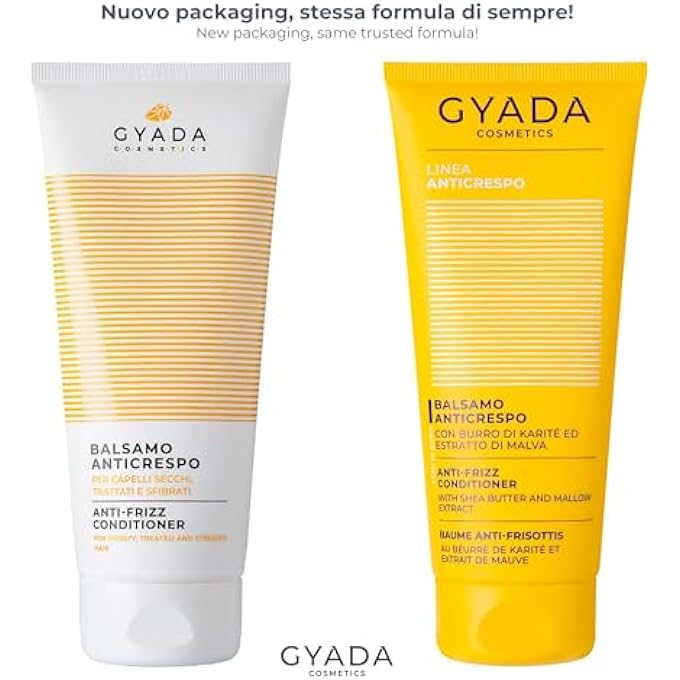 GYADA COSMETICS , FRIZZ CONDITIONER, SUITABLE FOR DRY, FRIZZY OR DAMAGED HAIR, HIGH DETANGLING POWER, LEAVES HAIR SOFT AND SILKY, BASED ON SHEA BUTTER, 200 ML - Image 3