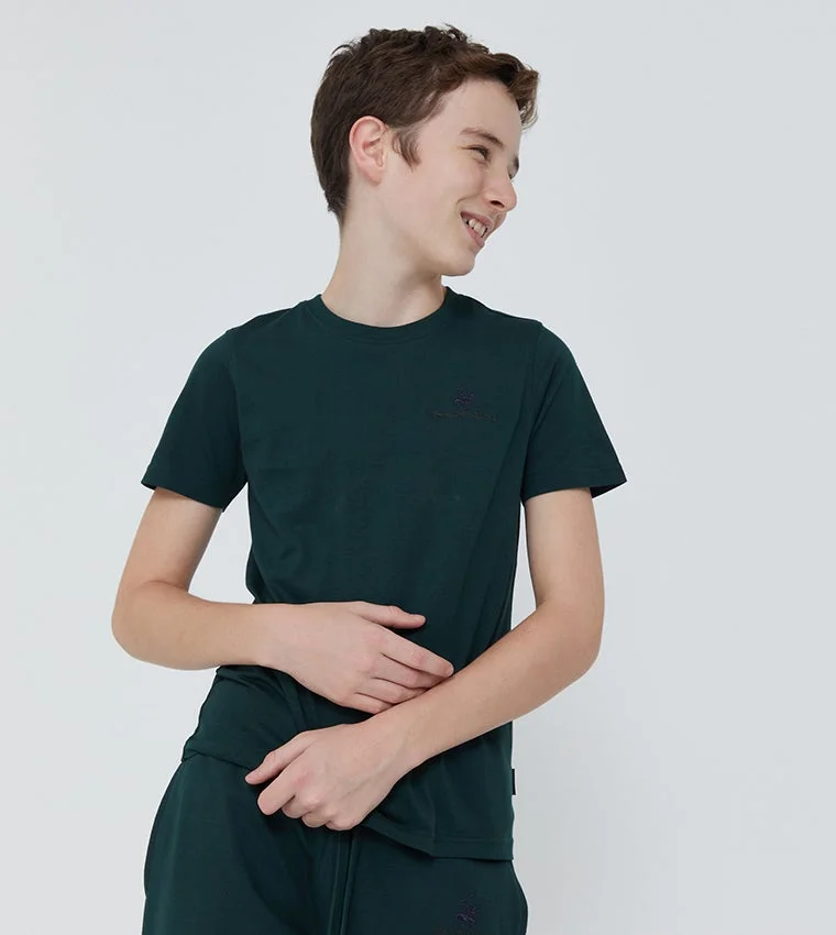 Crew Neck T-shirt with Short Sleeves