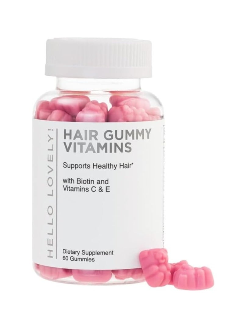 Hair Vitamins Gummy with Biotin beautiful Hair, Skin & Nails Supplement 60 Gummies