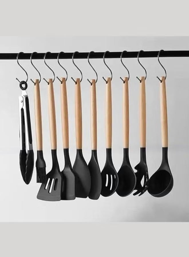 TIGER Kitchen Utensil Set 19 Piece Silicone - Non-Stick Cooking Tools Kit Includes Knives, Spatulas, Spoons, Ladles for Professional Chefs or Home Cooks - Image 3