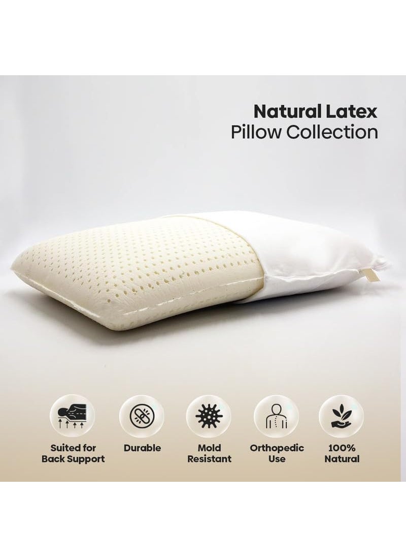SLEEP XPERT - SLEEP XPERT Adaptex Pro 3 Layer Adjustable Memotex Orthopedic Pillow Natural Latex Memory Foam Pillow Free Viscose Cotton Zipper Cover 3 Years Replacement Warranty 25x17x5 Inch Pack of 4 - Image 1