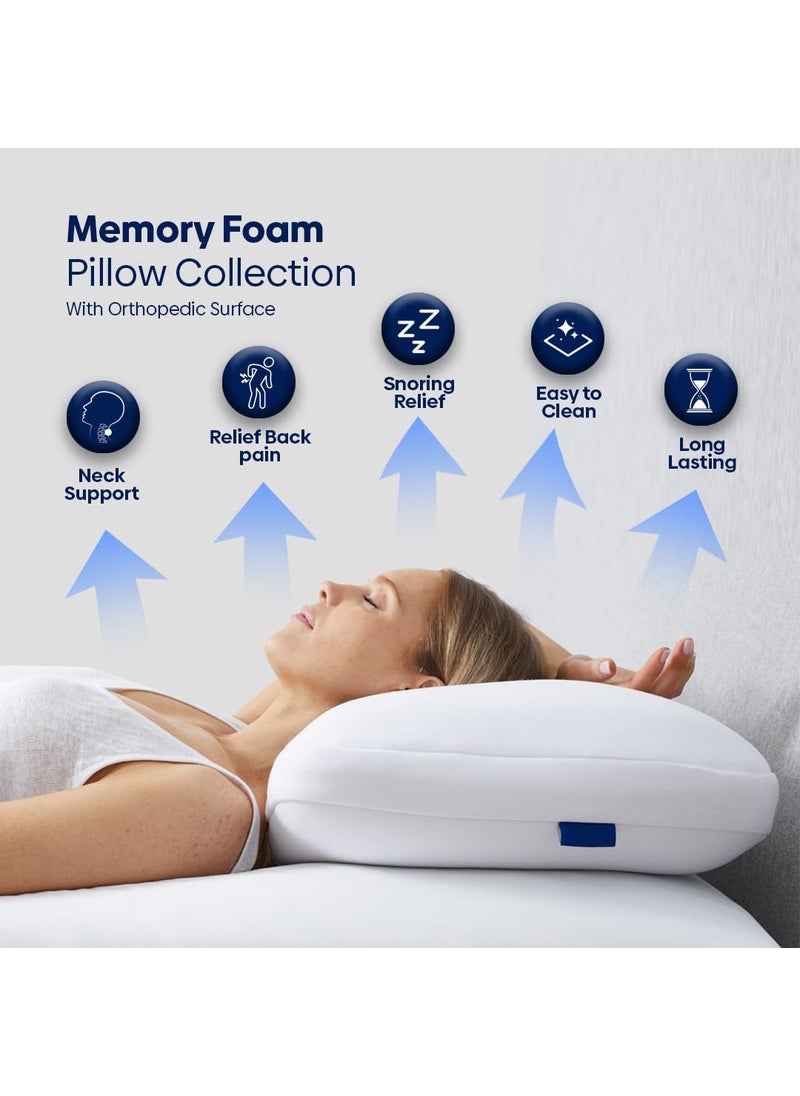 SLEEP XPERT - SLEEP XPERT Adaptex Pro 3 Layer Adjustable Memotex Orthopedic Pillow Natural Latex Memory Foam Pillow Free Viscose Cotton Zipper Cover 3 Years Replacement Warranty 25x17x5 Inch Pack of 4 - Image 1