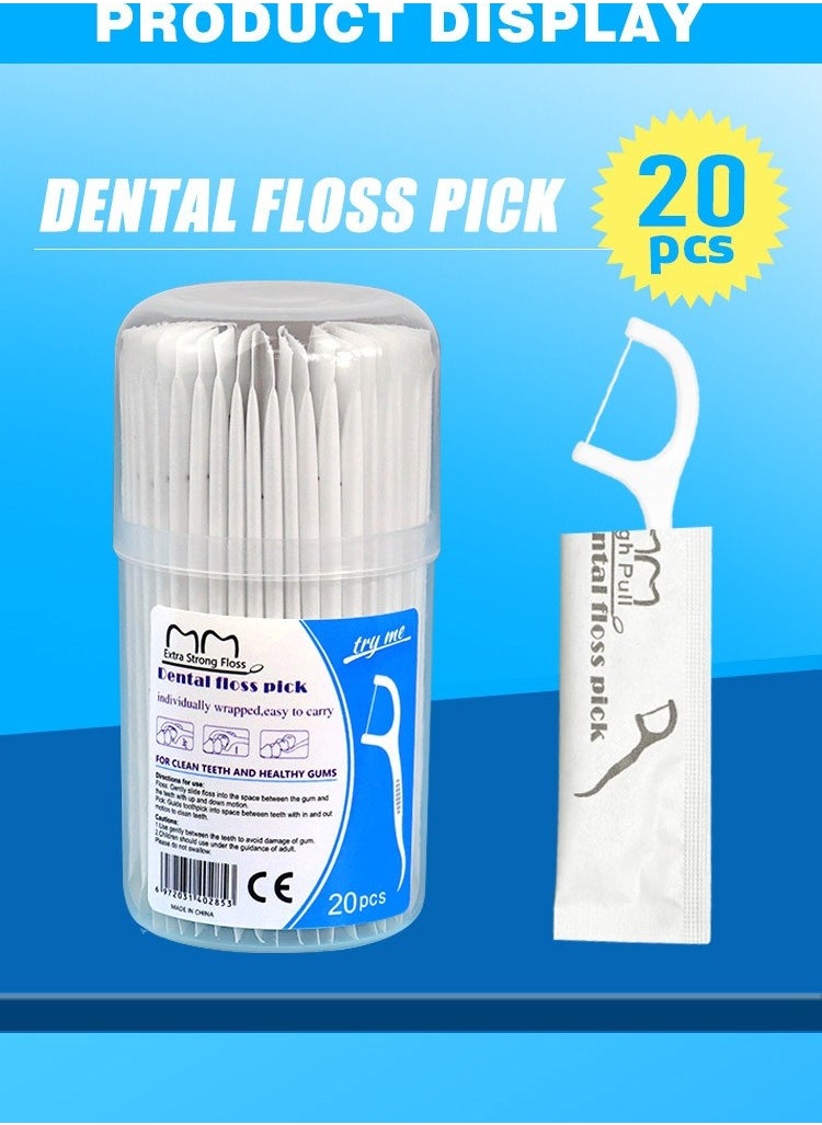 keloray Individually Wrapped Dental Floss Picks-Oral Care Flossers for Adults- Floss Singles Bag- Travel Hotel Restaurant Office Car Dental Floss  - Image 5