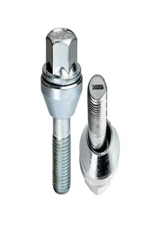 ezaccessory 20 مسمار تثبيت للعجلات، تفاوت في قطر دائرة البراغي (تذبذب)، سن لولبي 14x1.50، ساق 26 مم - Image 1