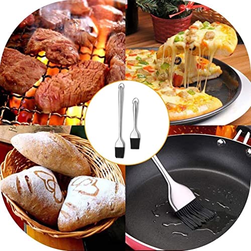 Xacton Basting Silicone Oil Brush | Stainless Steel Basting Brush for Cooking, Grilling, Pastry, Barbecue, Marinating, Desserts Baking | BPA Free, FDA Approved (9 inch) - Image 5