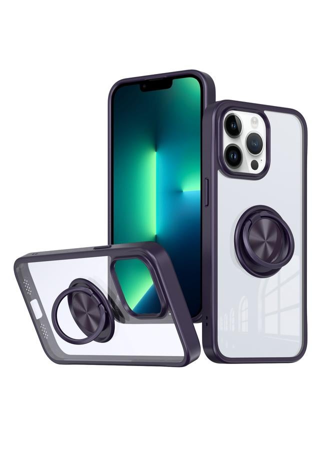 Zaboon Case For iPhone 13 Pro Max Ring Holder PC Hybrid TPU Phone Case - Image 1