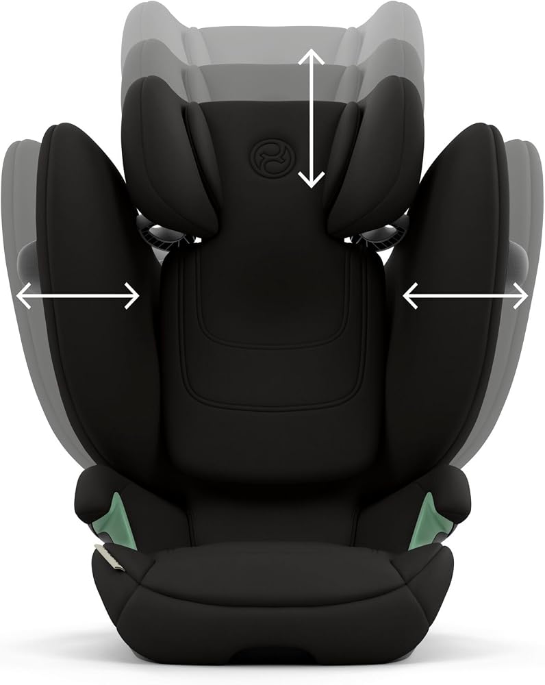 CYBEX Gold Child Car Seat Solution G2 Comfort, For ages 3 to 12 year olds (100-150 cm), Max 50 kg, For cars with and without ISOFIX, Magic Black (Black) - Image 2
