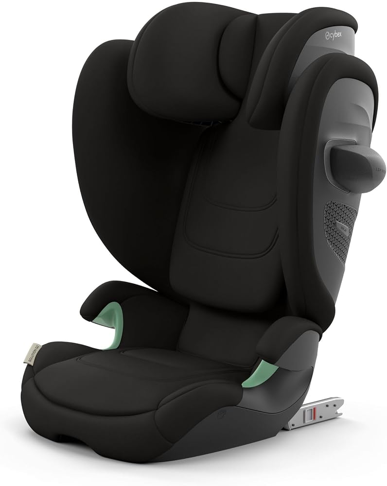 CYBEX Gold Child Car Seat Solution G2 Comfort, For ages 3 to 12 year olds (100-150 cm), Max 50 kg, For cars with and without ISOFIX, Magic Black (Black) - Image 1