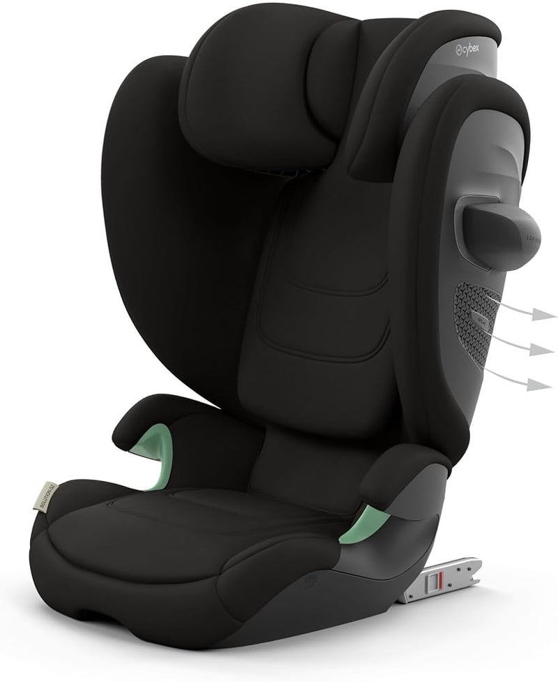 CYBEX Gold Child Car Seat Solution G2 Comfort, For ages 3 to 12 year olds (100-150 cm), Max 50 kg, For cars with and without ISOFIX, Magic Black (Black) - Image 4