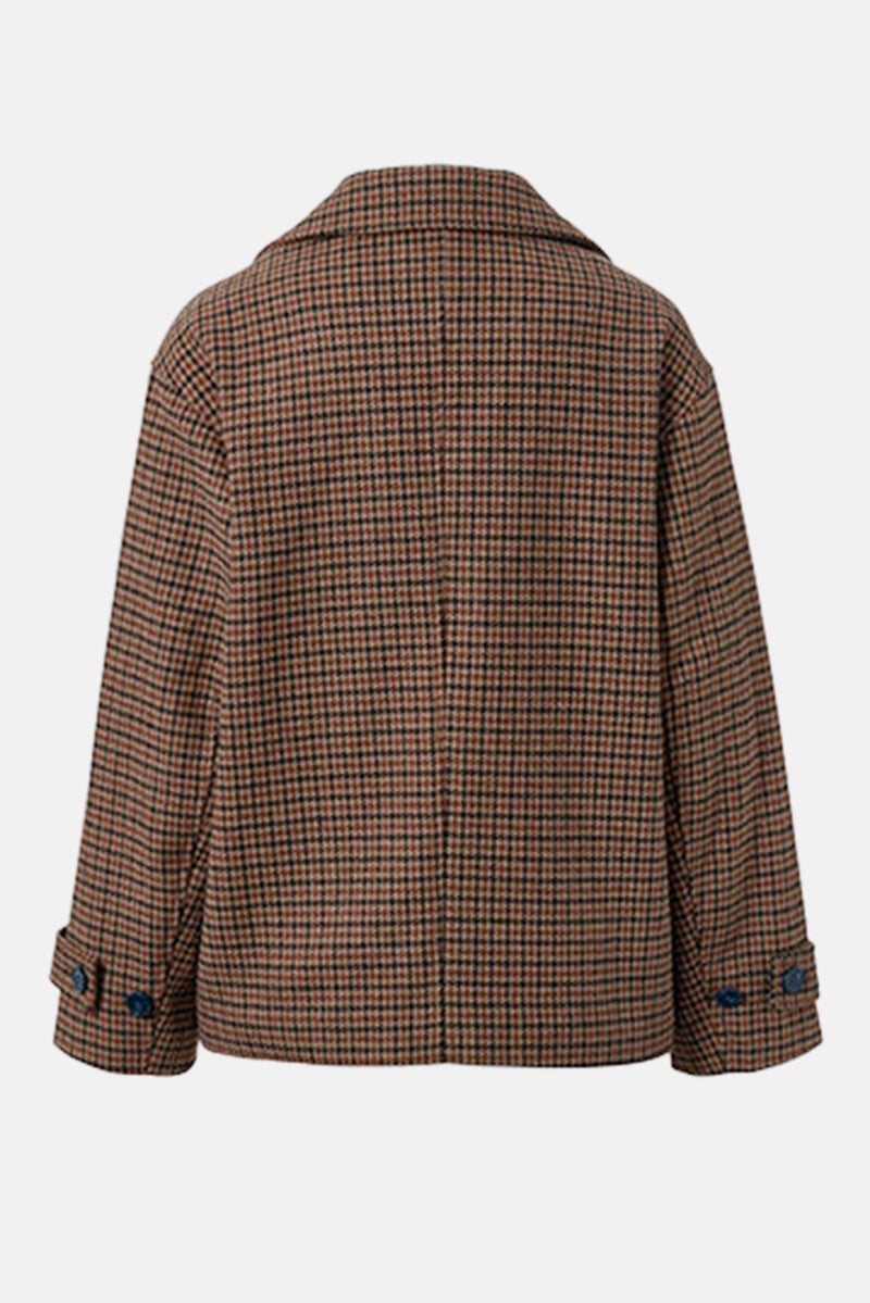 Tchibo Women Checkered Long Sleeves Jacket, Black - Image 3