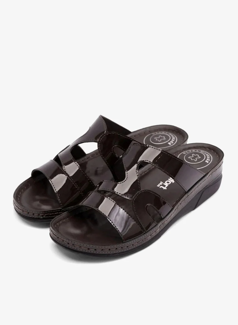 Comfort Plus  COMFORT PLUS SANDALS FOR LADIES ITALIAN DESIGN BROWN for Women | Best Price UAE