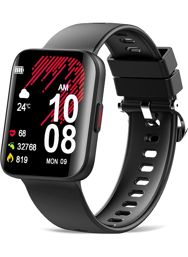 Fire-Boltt Dazzle 1.83" Smartwatch Full Touch Largest Borderless Display & 60 Sports Modes (Swimming) with IP68 Rating, Sp02 Tracking, Over 100 Cloud Based Watch Faces (Black) - Image 1