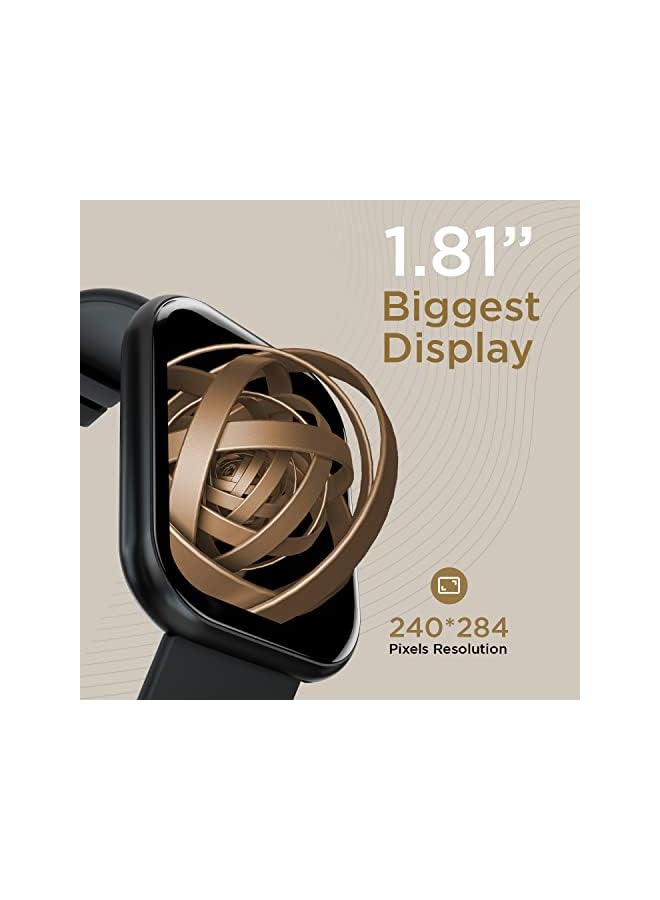 Fire-Boltt Dazzle 1.83" Smartwatch Full Touch Largest Borderless Display & 60 Sports Modes (Swimming) with IP68 Rating, Sp02 Tracking, Over 100 Cloud Based Watch Faces (Black) - Image 3