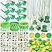 DMIGHT 163Pcs St Patricks Day Accessories Party Favor Set Tattoo Stickers Necklaces Bracelets Shamrock Glasses lucky Coins for Irish Party Supplies - Image 2