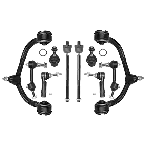 BRTEC Front Upper Control Arms + Ball Joints + Tie Rods + Sway Bars for 2004 2005 2006 for Ford Expedition, 2004-2006 for Lincoln Navigator Upper Control Arms kit - 10pc Suspension Kit - Image 1